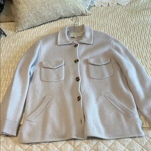 Women's light Gray/Purple cashmere Jacket